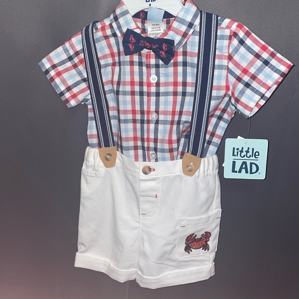 Little LAD 4 pc suspender crab set